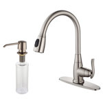 Premium Pull Down Single Handle Kitchen Faucet with Optional Soap Dispenser