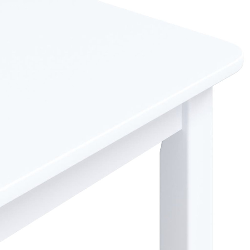 Essie Solid Wood Base Dining Table, White