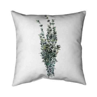 Thyme Leaves Bundle - Illustrative Gastronomy Outdoor Pillow