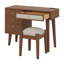 Ensemble coiffeuse 39 "en bois de style bohémien rétro avec tiroirs de rangement-180331474