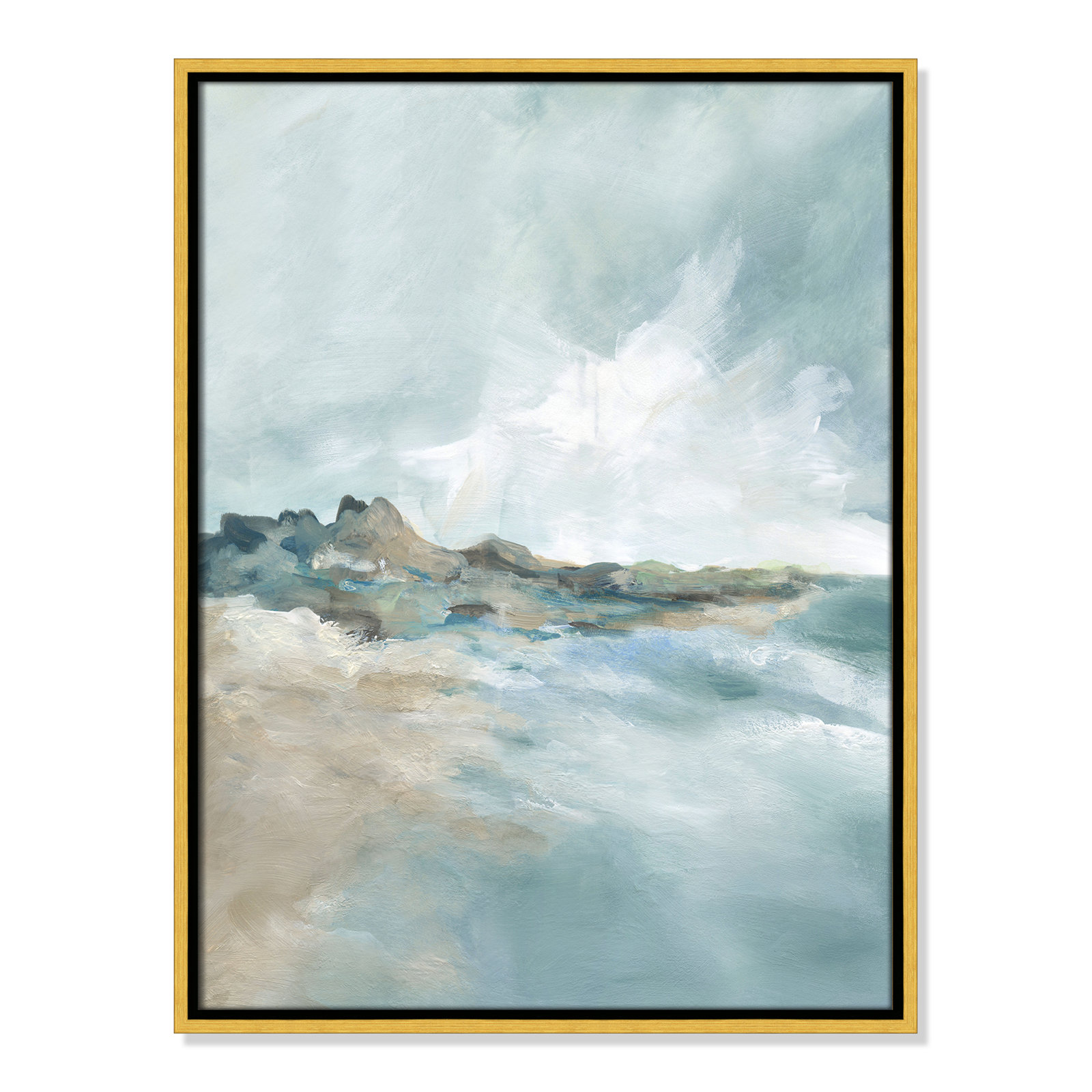 Coralie "Sandpoint" Print by Carol Robinson, 25.5" H x 19.5" W, Gold