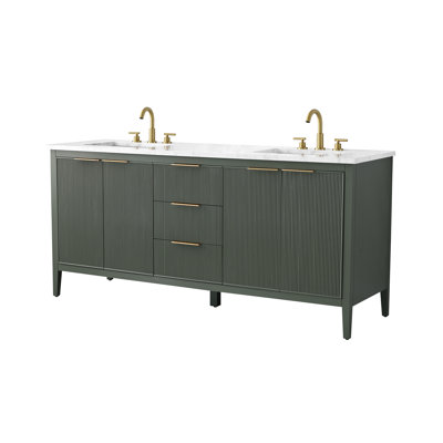 Bilroy 72" Pine Double Bathroom Vanity