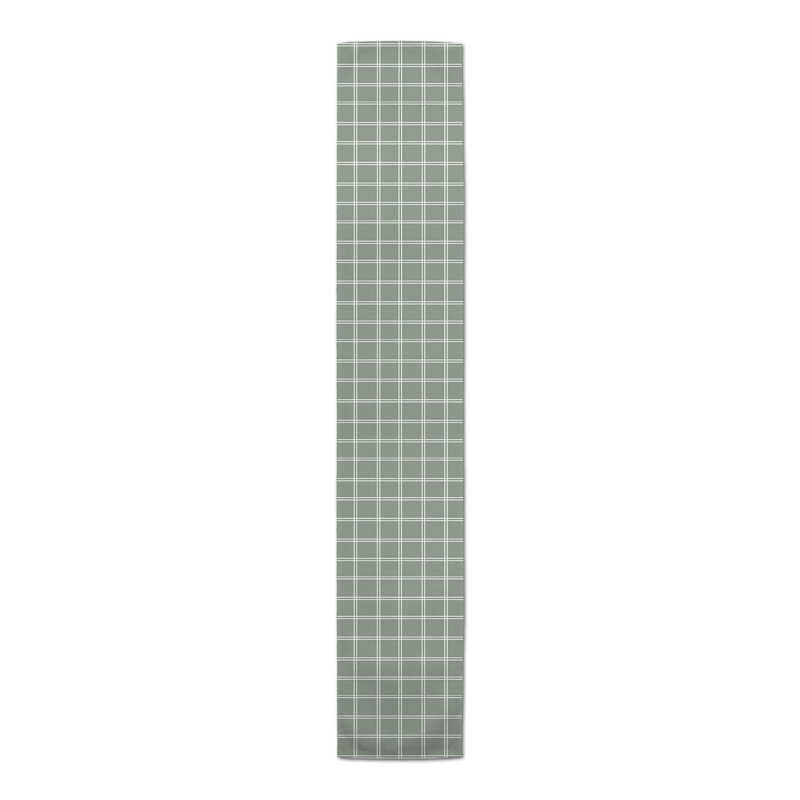 Arvid Striped Table Runner, 90" x 16", Green