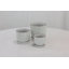 Cole And Grey 3 Piece Ceramic Abstract Circle Patterned Planter With Brown Accents And Base Tray Set