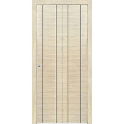 Porte pliante en bois massif massif
