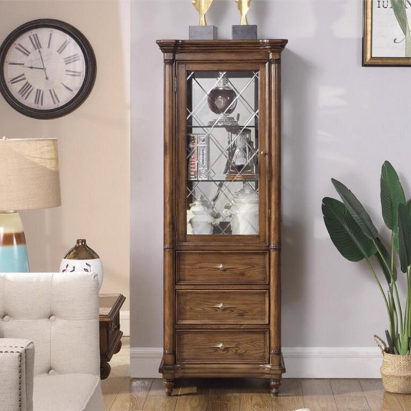 Vitrines en bois manufacturé et en verre Brownness