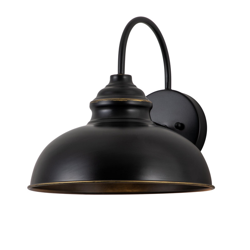 Brantley 12.25"W Dimmable Black Outdoor Wall Light
