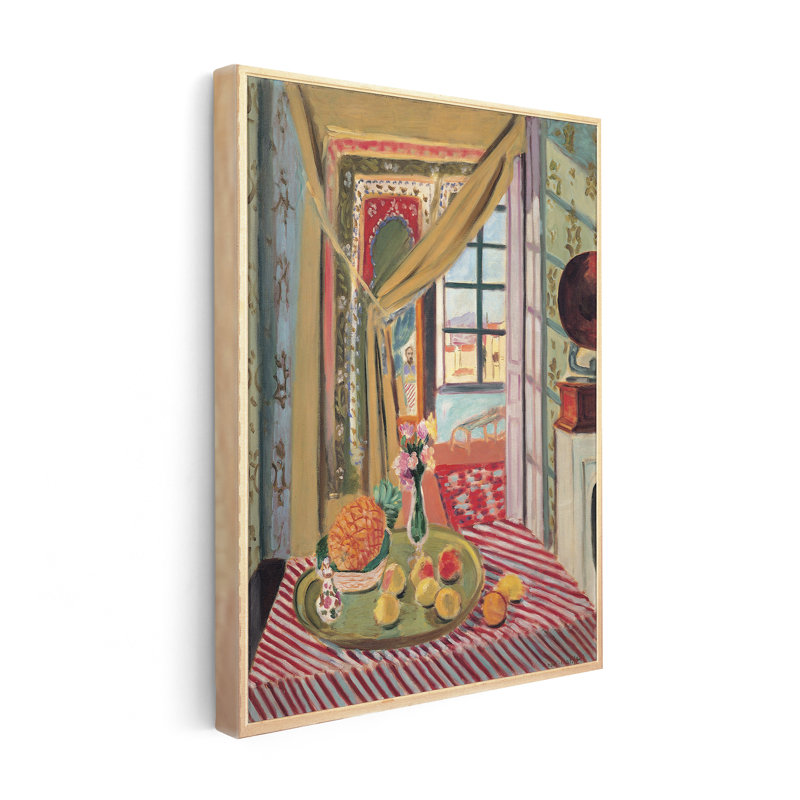 Henri Matisse - Intérieur avec Phonograph No3, Unframed, Canvas, 08"H x 10"W