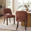 Chaise de salle à manger rembourrée moderne avec dossier découpé, chaise de cuisine en chenille confortable avec pieds en bois massif, ensemble de 6-342978027