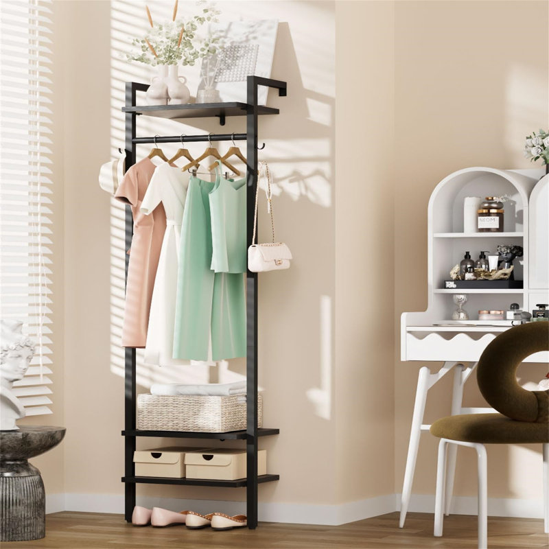Metal Coat Rack, Black