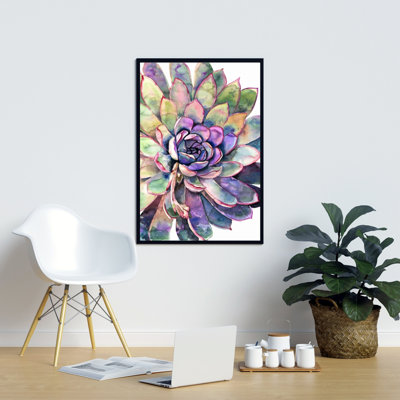 «Multicolored Succulent» sur toile