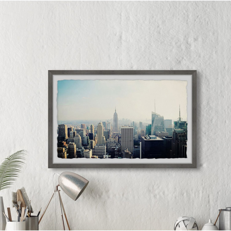 At The Top Of The City - Single Picture Frame Print, 41cm H x 61cm W x 3.81cm D