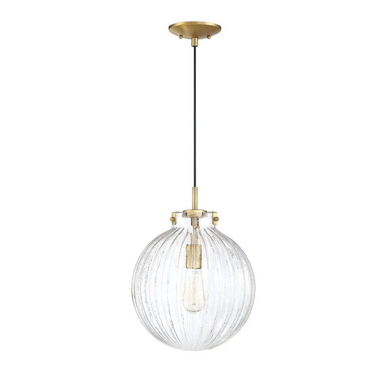 Luminaire suspendu sphère 1 lumière Suzman, Laiton naturel
