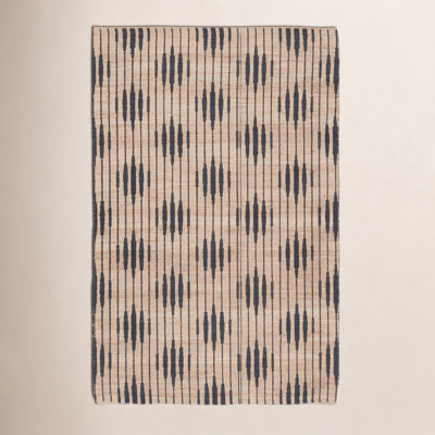 Arabela Brown Black Hand-Woven Jute Rug