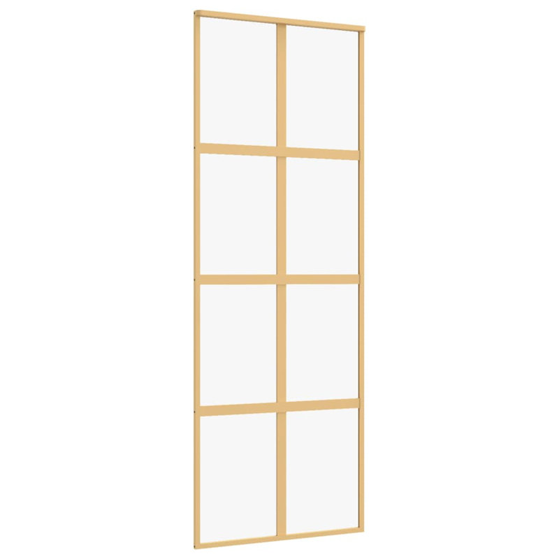 Alishlyn Metal Sliding Door, 205cm H x 76cm W x 5cm D, Gold
