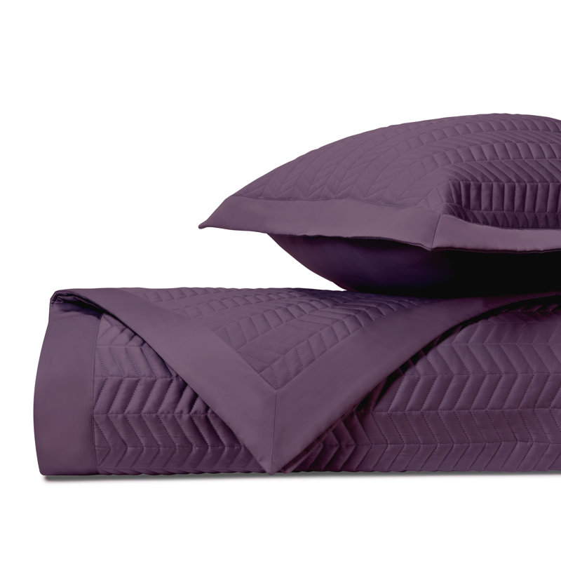 Chester Coverlet / Bedspread Set, Purple, Twin Coverlet + 1 Standard Sham 