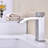 Bathroom Sink Faucet With Waterfall - Style Spout, Single Handle Control, Pop Up Drain Thickened Gasket, Brushed Nickel Finish, Rust Spout And For Overflow Sinks, Simple Installation Kit Provided-121628482