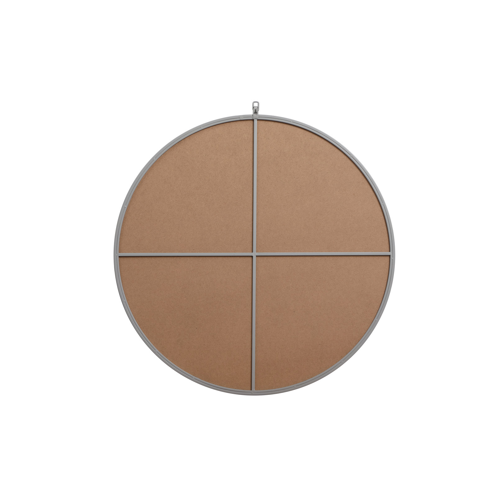Cassie Metal/Manufactured Wood Round Wall Mirror, 36" x 36" , White