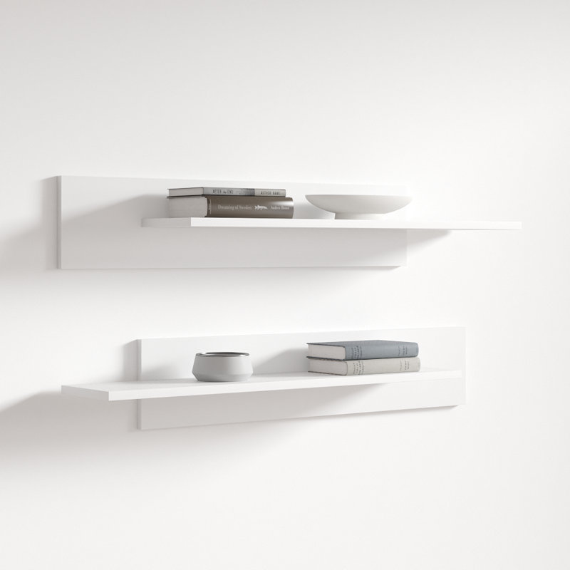 Balroop 2 Piece Floating Shelf, White