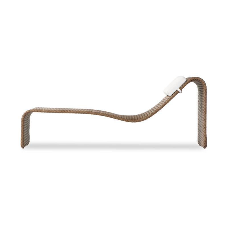 Paige Outdoor Chaise Lounge, Brown