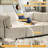 Sectional Sofas | 6-Seat U Shaped Modular Couch, Reversible Chaise for Living Room | Beige | Corduroy-1386294849