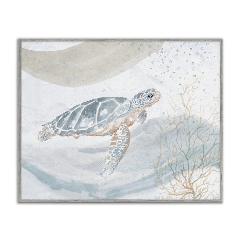 Tortue, aquarelle de style giclée par Patricia Pinto, Estampe numérique Farmhouse, H 16 po x l 20 po