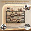 Wine Bottle & Glass Rack Black