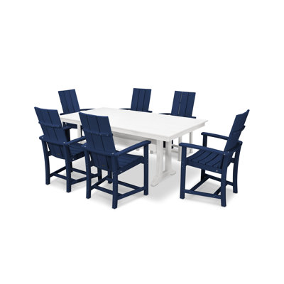 POLYWOOD® Modern Adirondack 72" Patio Dining Set