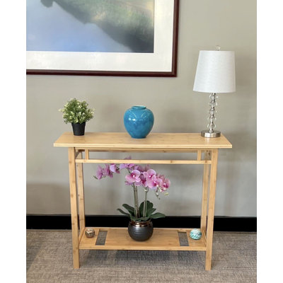 Zen Console Table with Bottom Shelf