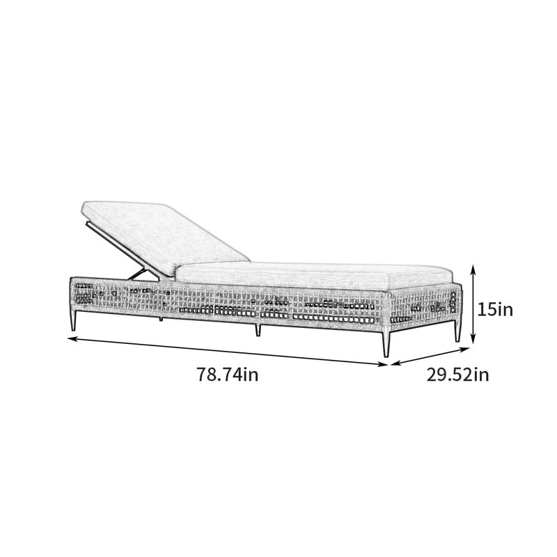 Chaise longue pour l'extérieur