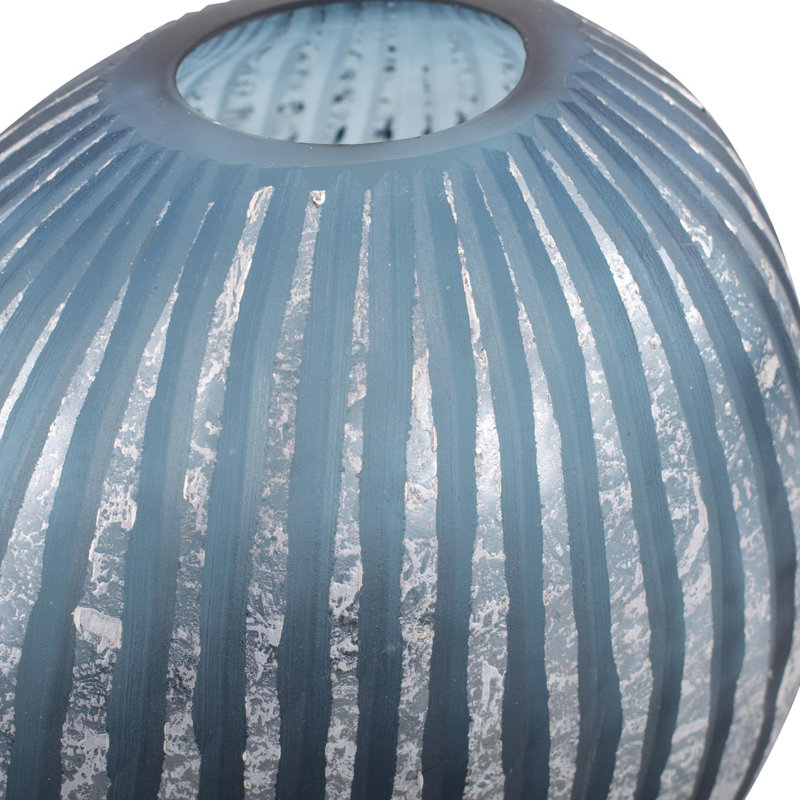 Grand vase en verre Yale, H 7,5 po x l 8,75 po x P 6,75 po