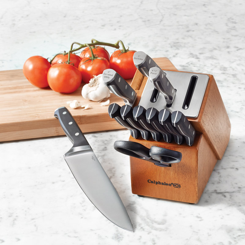 Classic Calphalon SharpIN Self-Sharpening 12 Piece Knife Block Set