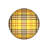 Yellow And Black Plaid Patterned Heart Detailed Woven Base Decorative Carpet-1731678708