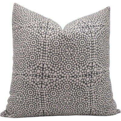 Fabdivine Handcrafted Block Print Linen Cushion Cover Chunributi Design Decorative Pillow Cover
