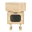Table d'appoint multi-usages avec couleur naturelle, fonction rotative et rangement en verre pour chambre à coucher