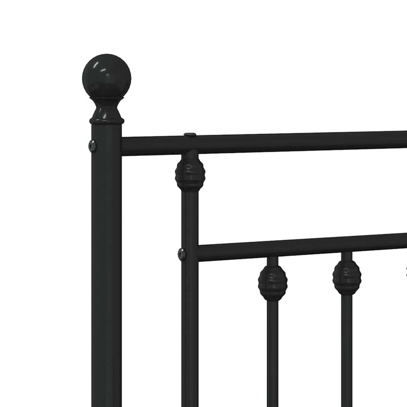 Braxden 12" Metal Bed Frame with Headboard No Mattress, Black, King