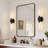 Set of 2 Wall Sconces, Hardwired Modern Clear Glass Wall Lighting for Bathroom Mirror, Bedroom, Living Room & Hallway-1645114579