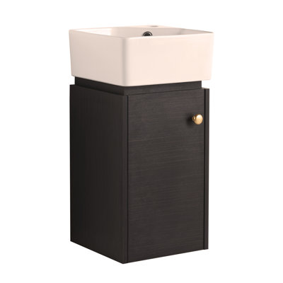 Bathroom Vanity with Sink 12 Inch for Small Bathroom, Bathroom Vanity with Soft Close Door,Small Bathroom Vanity with Sink, 12 inch L X12inch W X24.1inch H