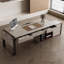 Bureau blanc en bois manufacturé en forme de L-469665779-469665781