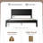 Squaro Mid-Century Modern Solid Wood Bed Frame with Woven Headboard - Queen Size in Ebony Black-271736266-271736268