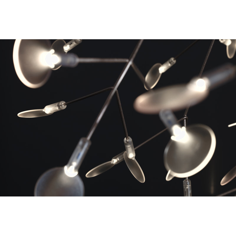 Heracleum III LED Chandelier, Copper, 20.9" H x 28.3" W x 28.3" D, 393.7"