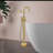 Triple Handle Floor Mounted Tub Filler With Handshower-50686043