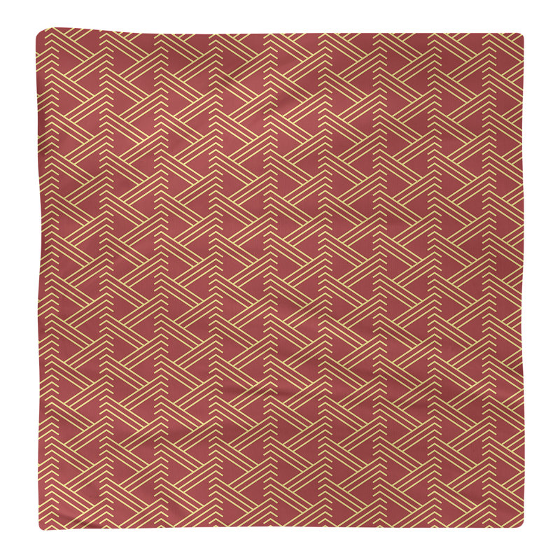 Serviette de table en coton Zig Zag, Rouge/jaune, H 0,1 po x l 10 po x P 10 po, Polyester sergé