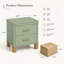 Table de chevet 2 tiroirs Sage Green