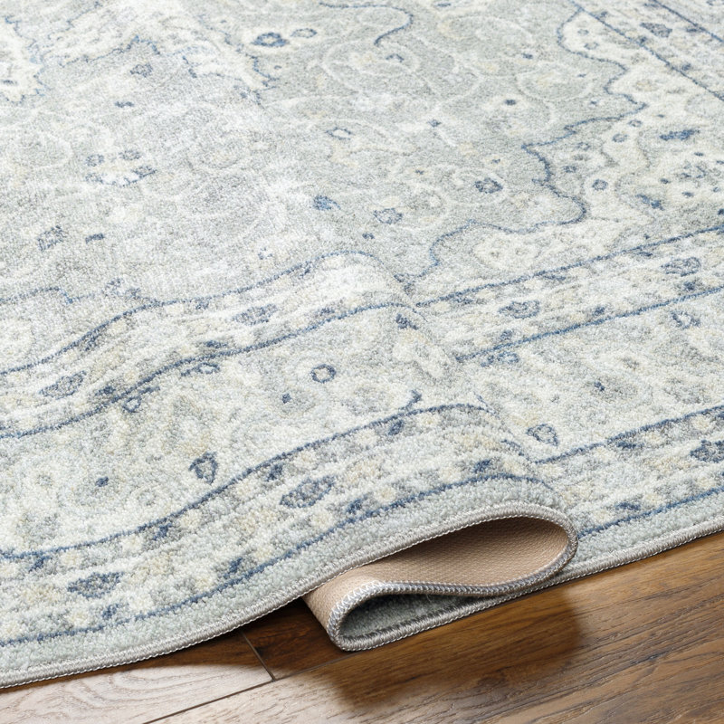 Drust Light Grey Machine Washable Area Rug, Rectangle 8'10" x 11'9"
