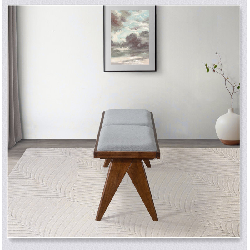 Banc Keira (tissu) Conception simple, confortable et durable, banc multifonctionnel