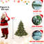 Arbre de Noël de 5 pi, 350 lumières Ul, 1129 pe / pointes, silhouette à base large, structure à charnières, base de support en métal stable, support renforcé
