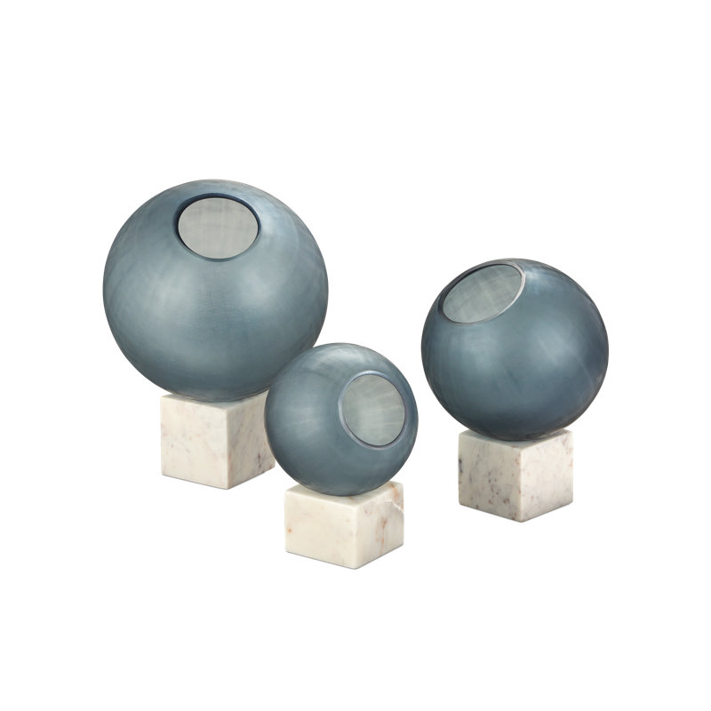 Ensemble de 3 orbes bleues Fresno