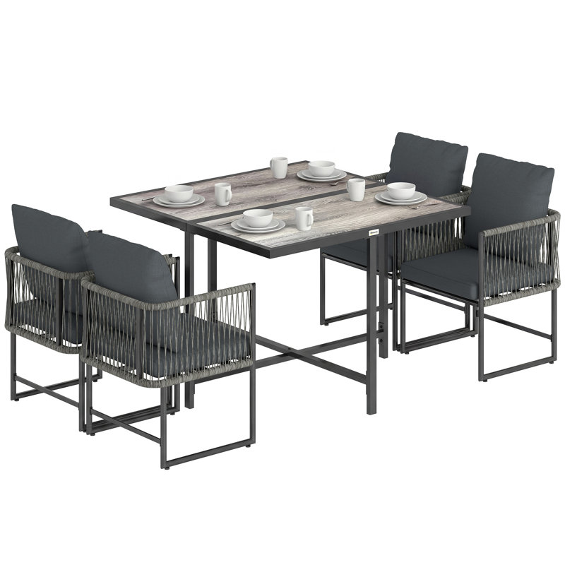 4 - Person Patio Dining Set with Square Table