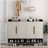 Sideboard, Shoe Cabinet with 4 Doors, Large Modern Shoe Storage Organizer Cabinet with Adjustable Shelves, Black Shoe Rack Cabinet